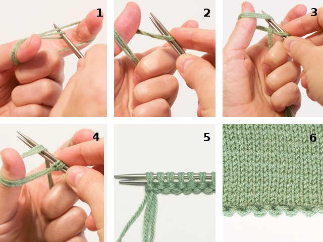 The Italian way of knitting stitches