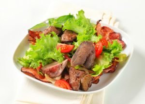 Chicken Liver and Vegetable Salad