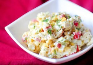 Salad with Crab Sticks and Corn