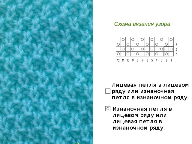 How to knit a pearl pattern with knitting needles?