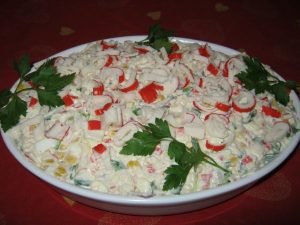 Salad with Crab Sticks