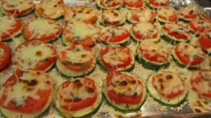 Zucchini with tomatoes and cheese