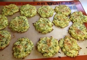 Zucchini fritters with cheese and garlic