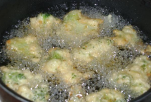 Broccoli in batter