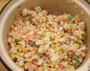 Salad with Crab Sticks