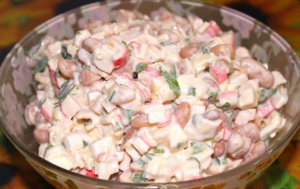 Bean Salad with Crab Sticks