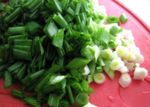 Pies with egg and green onions