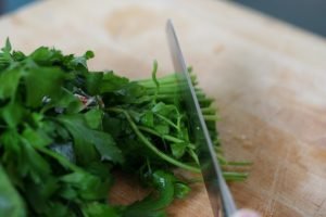 Salad with Green Peas and Egg