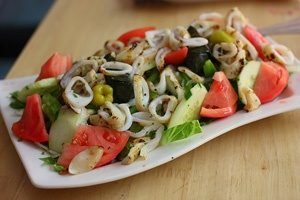 Lenten Salad with Squid and Vegetables