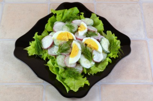 Radish, Cucumber and Greens Salad