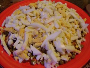 Salad with Sardines and Stewed Vegetables