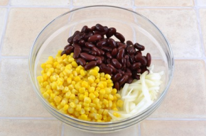 Salad with Red Beans and Canned Corn