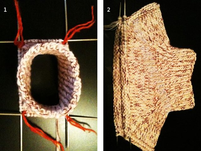 How to knit a shirt front with knitting needles?