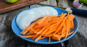 Korean winter squash with seasoning for carrots