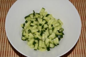 Canned Tuna Salad with Fresh Cucumber and Egg