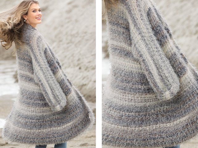 How to knit a coat with knitting needles?