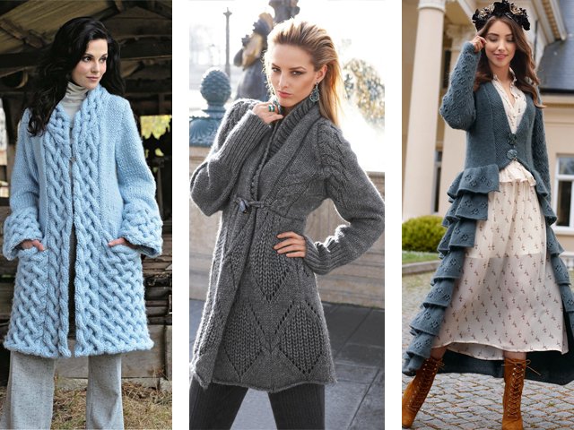 How to knit a coat with knitting needles?