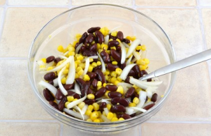 Salad with Red Beans and Canned Corn