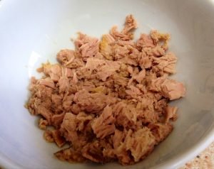 Salad with canned tuna and corn