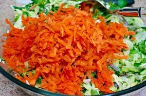 Iceberg Salad with Carrots and Celery