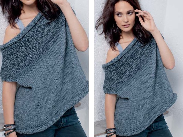 How to knit a female tank top with knitting needles?