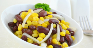 Salad with Red Beans and Canned Corn