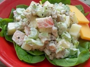 Salad with celery, tomatoes and cucumber