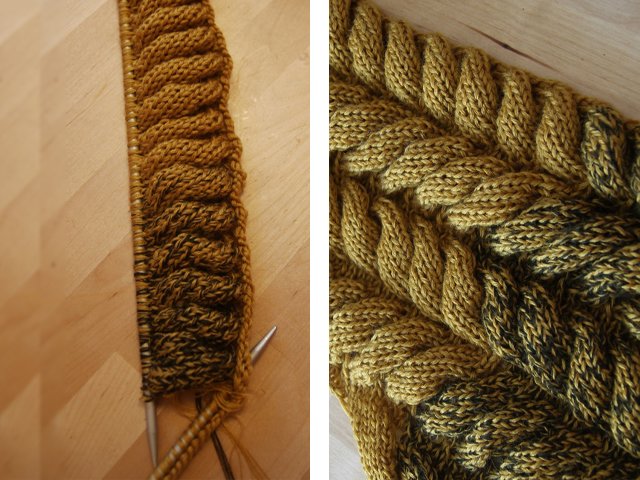 How to knit an Asian spikelet with knitting needles?