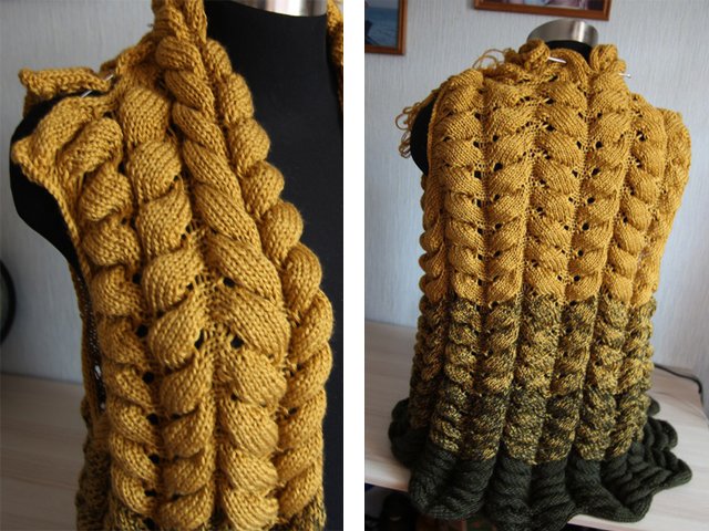 How to knit an Asian spikelet with knitting needles?