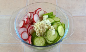 Radish, Cucumber and Greens Salad