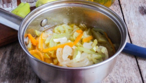 Korean winter squash with seasoning for carrots