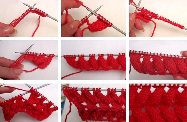 How to knit an Asian spikelet with knitting needles?