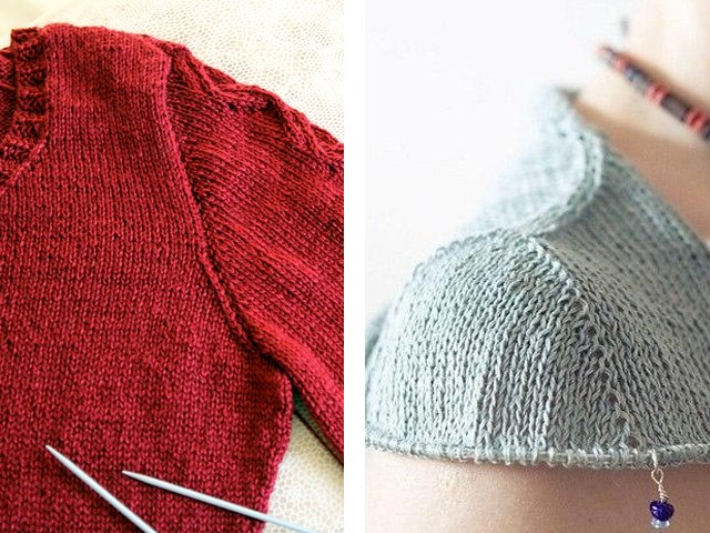 How to knit a sleeve with knitting needles?