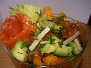 Phobos Salad with Salmon, Avocado and Celery