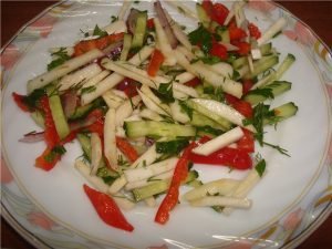 Salad with celery root and apple