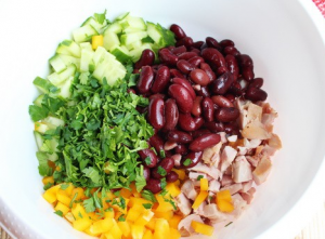 Chicken Meat Salad with Red Beans