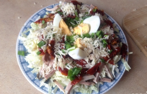 Peking cabbage meat salad