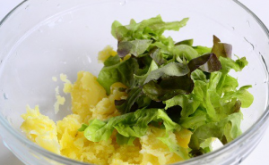 Potato salad with herring