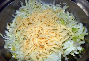 Chinese cabbage and corn salad