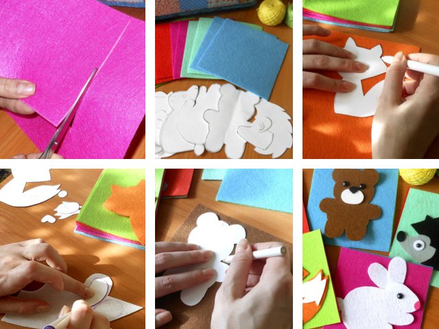 DIY felt toys with patterns for beginners