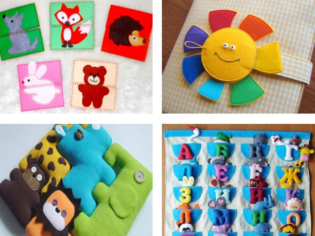 DIY felt toys with patterns for beginners