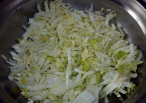 Chinese cabbage and corn salad