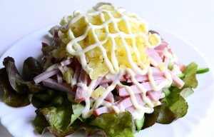 Ham and cucumber salad