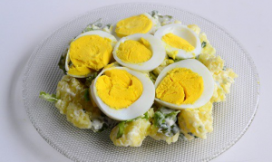 Potato salad with herring