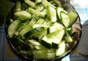 Olive Salad with Cucumber and Egg