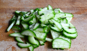 Ham and cucumber salad