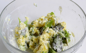 Potato salad with herring