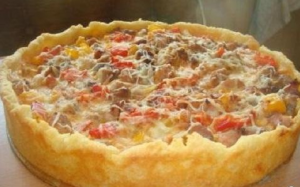 Open meat pie