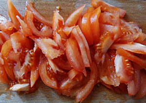 Salad with celery and mushrooms for raw foodists