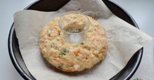 Chicken fillet pie Christmas ring